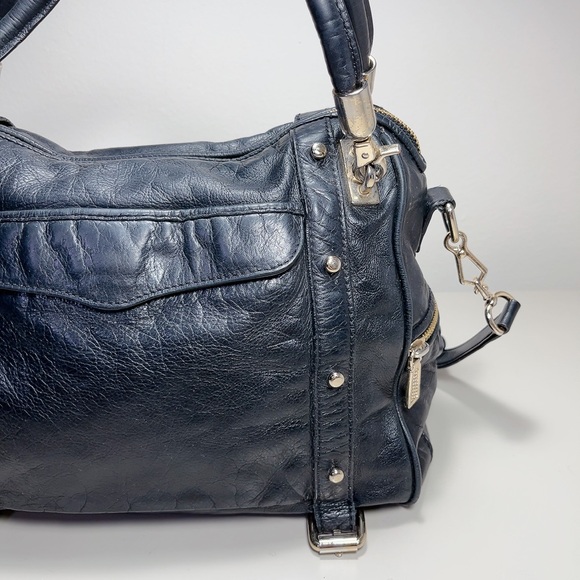 Rebecca Minkoff Studded Cupid Satchel Black Color With Gold tone Hardware - Picture 4 of 16